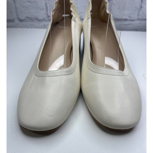 Everlane The Day Heel Shoes Italian Leathe Bone Color Size 10.5 - Picture 2 of 11